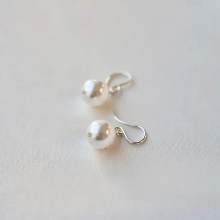 Classic Pearl Silver Earrings