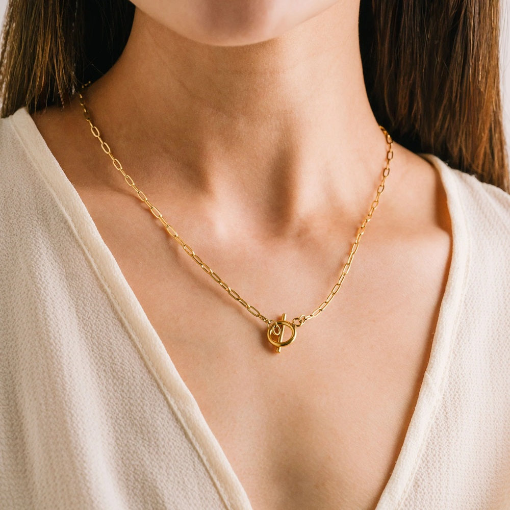 Darcy Gold Toggle Necklace
