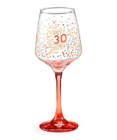 30th Birthday Wine Glass