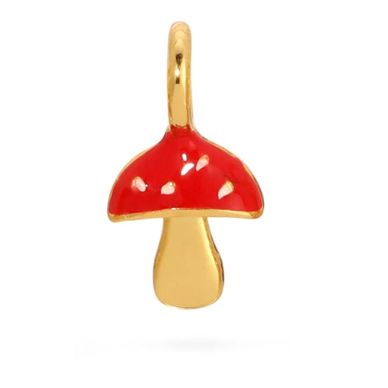 Mushroom Gold Charm