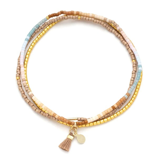 Desert Multi-color & Gold Trio Bracelet