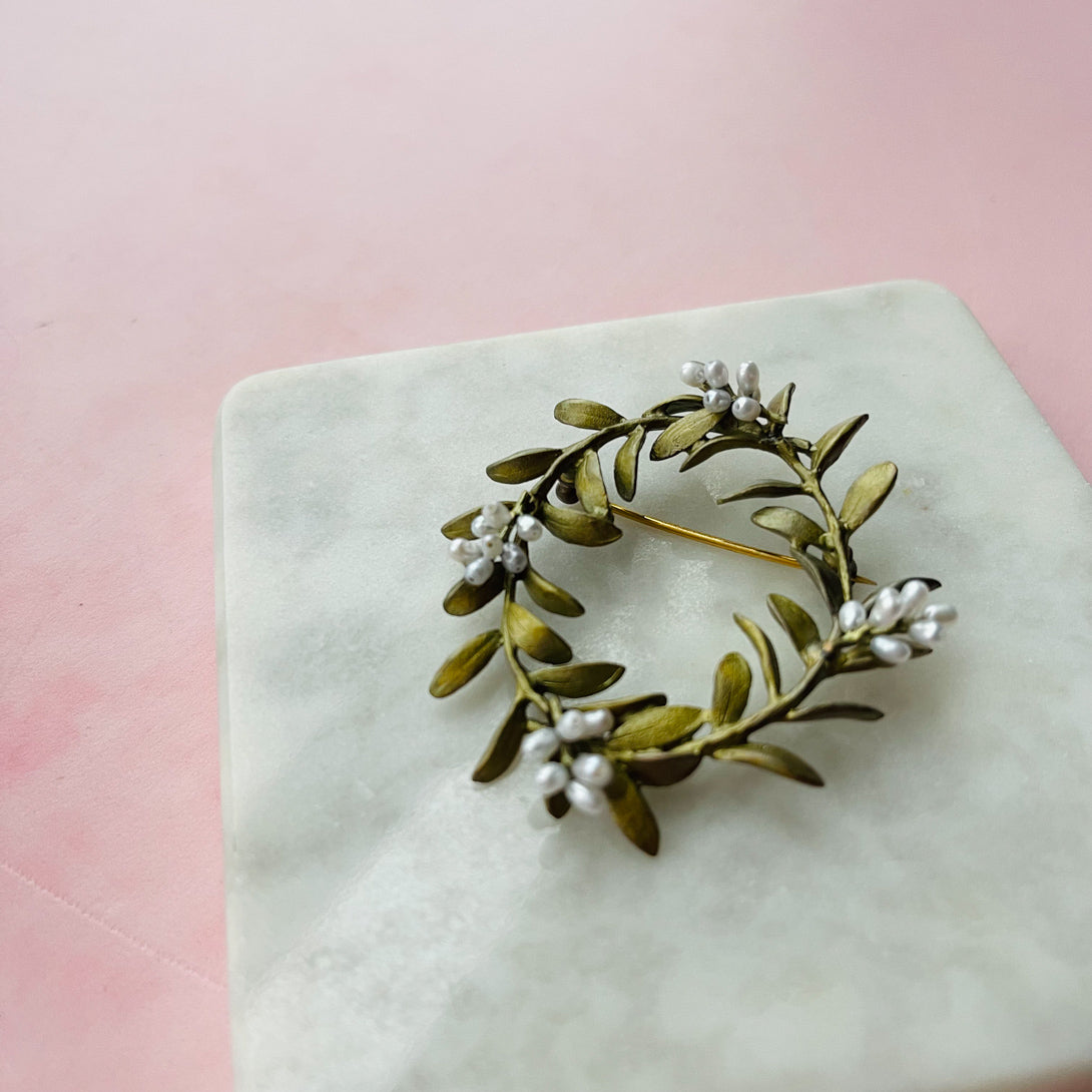 Flowering Myrtle Pin - Silver Seasons
