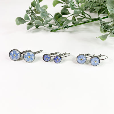 Forget Me Not Leverback Earrings - Velvet Snow Accessories