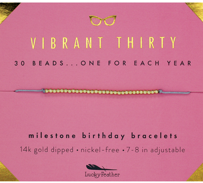 Vibrant Thirty Birthday Gold Bracelet
