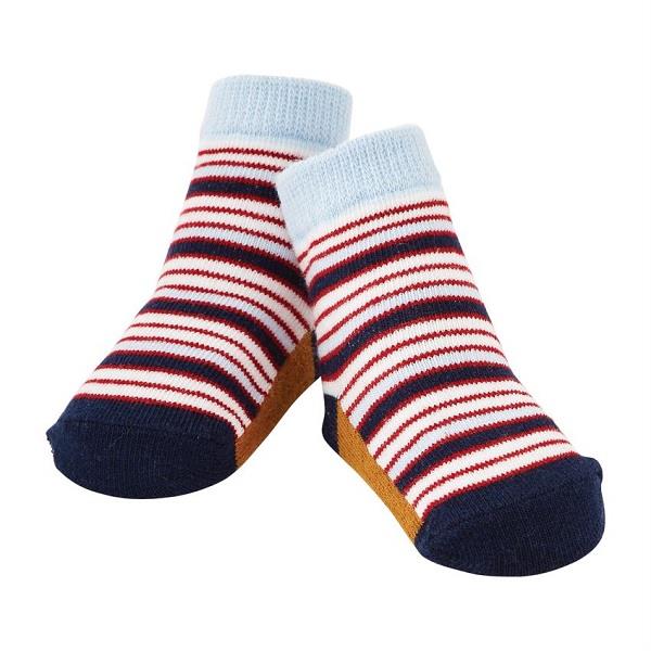 Gray & Blue Stripe Socks