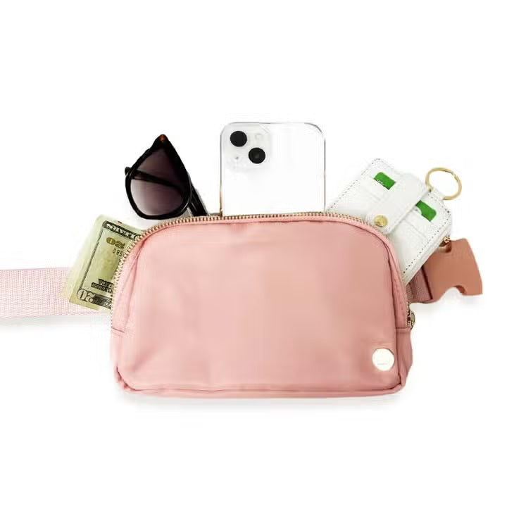 All You Need Dusty Blush Belt Bag with Hair Scarf