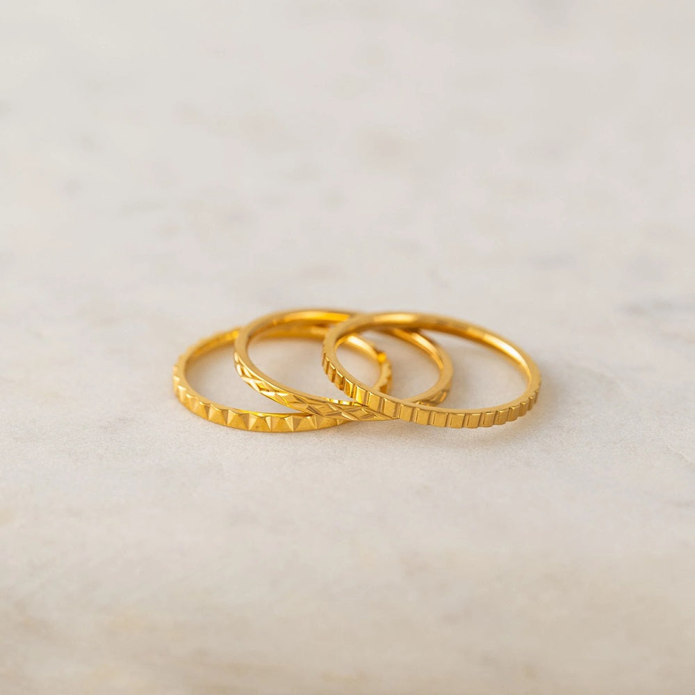 Brit Gold Ring Stack