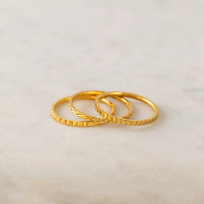 Brit Gold Ring Stack