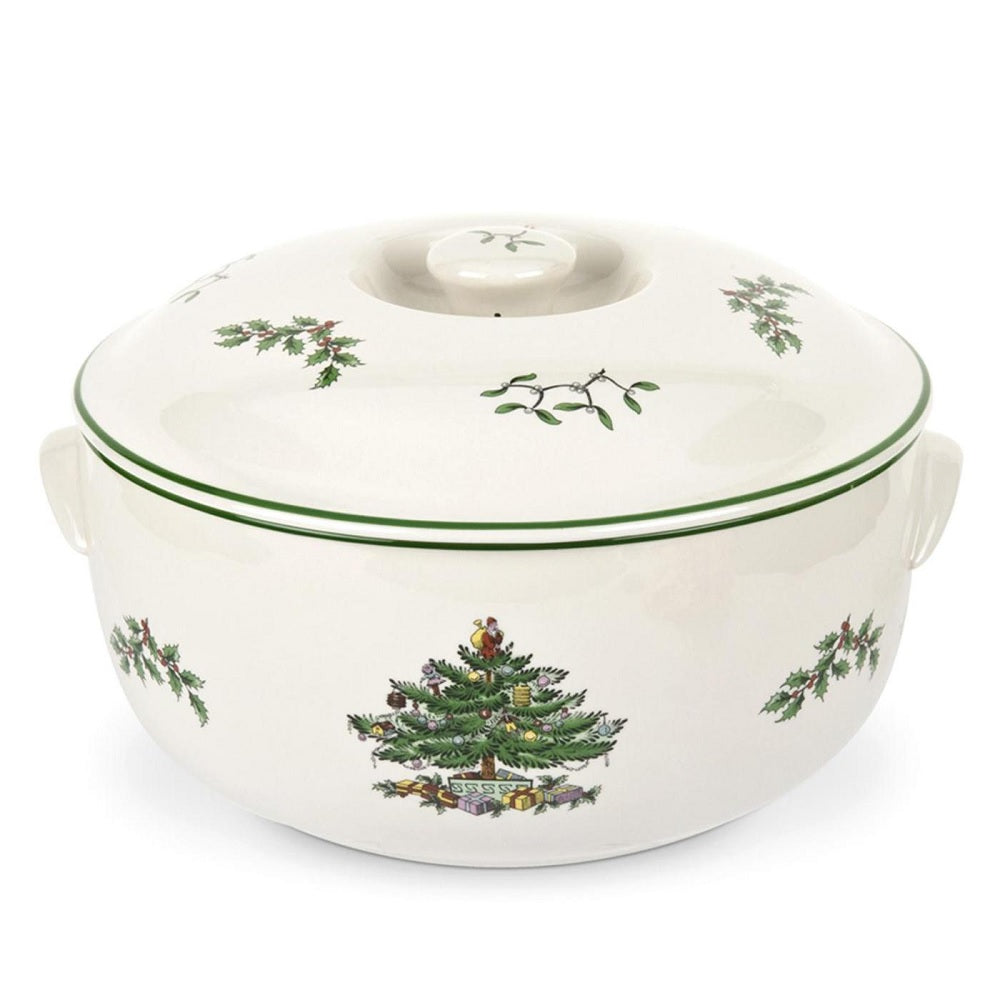 Christmas Tree Round Covered Casserole - Spode