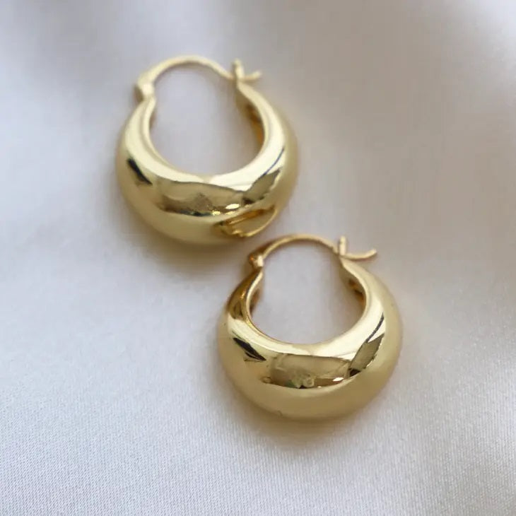 Coco Chunky Gold Hoop Earrings
