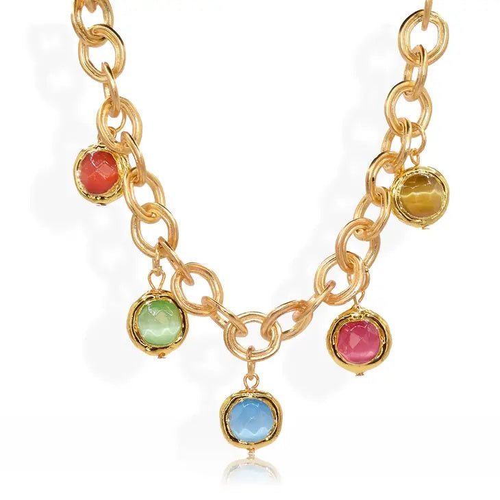 Coriandoli Charm Gold Necklace