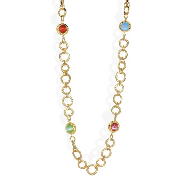 Coriandoli Long Gold Necklace