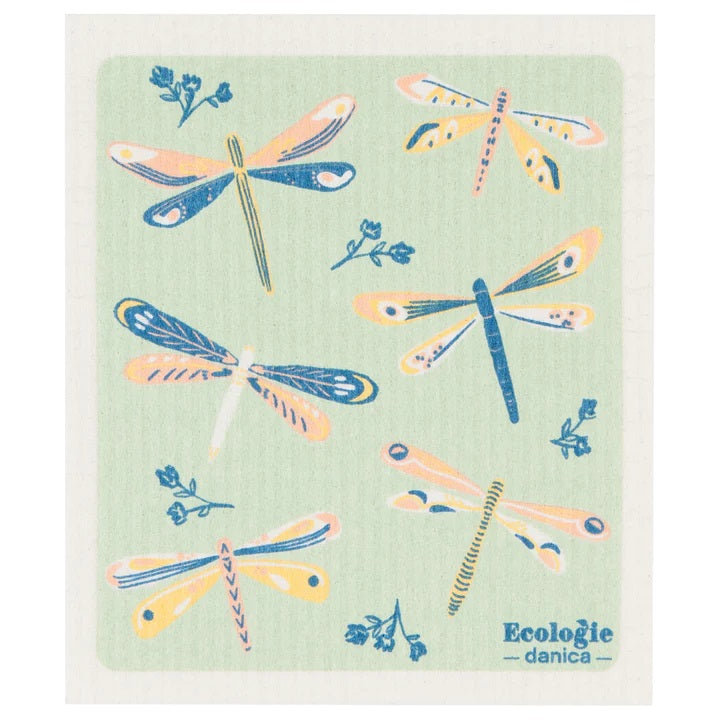 Dragonflies Swedish Dishcloth