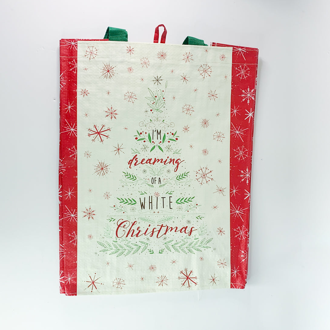 Dreaming of a White Christmas Tree Tote