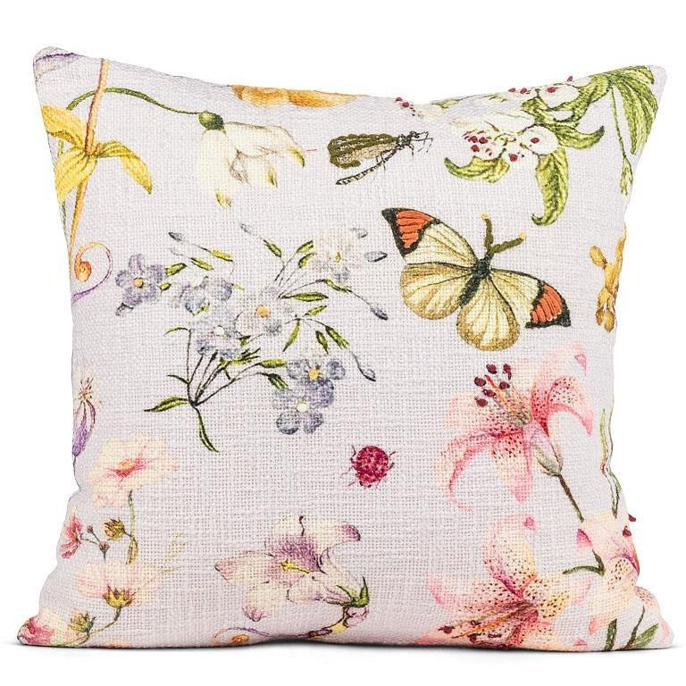 Floral Boucle Embroidery Cushion