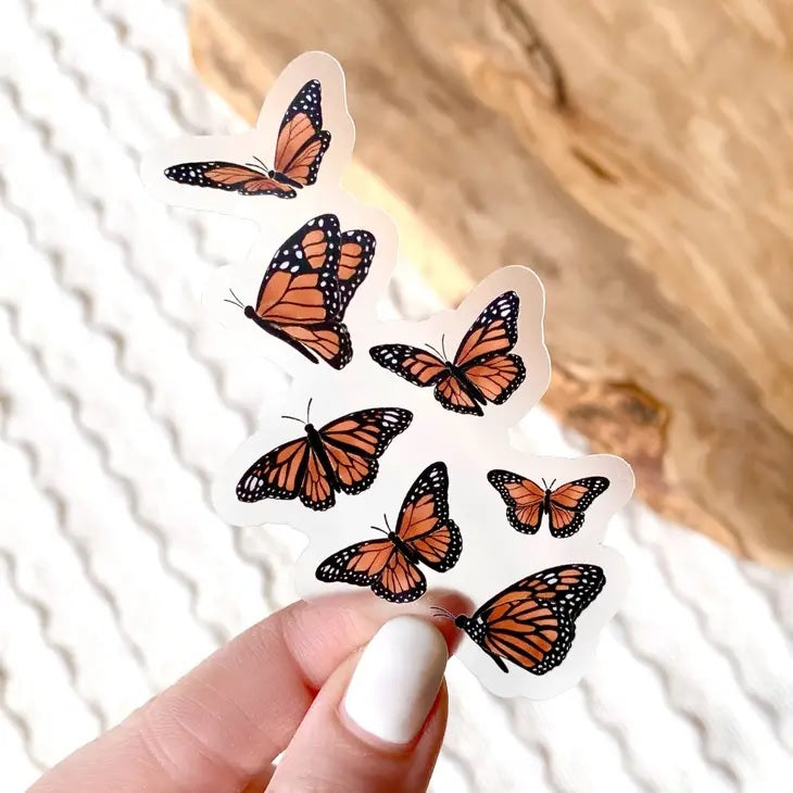 Flying Butterflies Clear Sticker