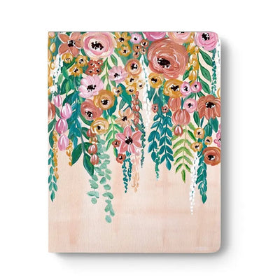 Hanging Floral Layflat Lined Journal Notebook