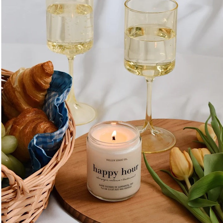 Happy Hour Candle -Yellow Heart Co