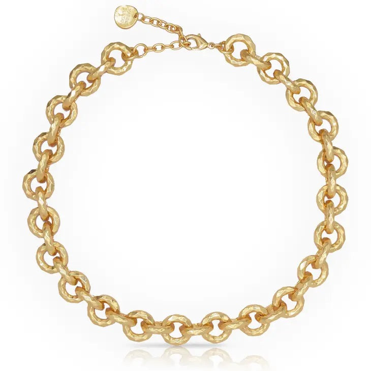 Luxurious Link Gold Collar Necklace