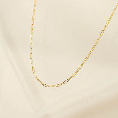 Paperclip Gold Necklace