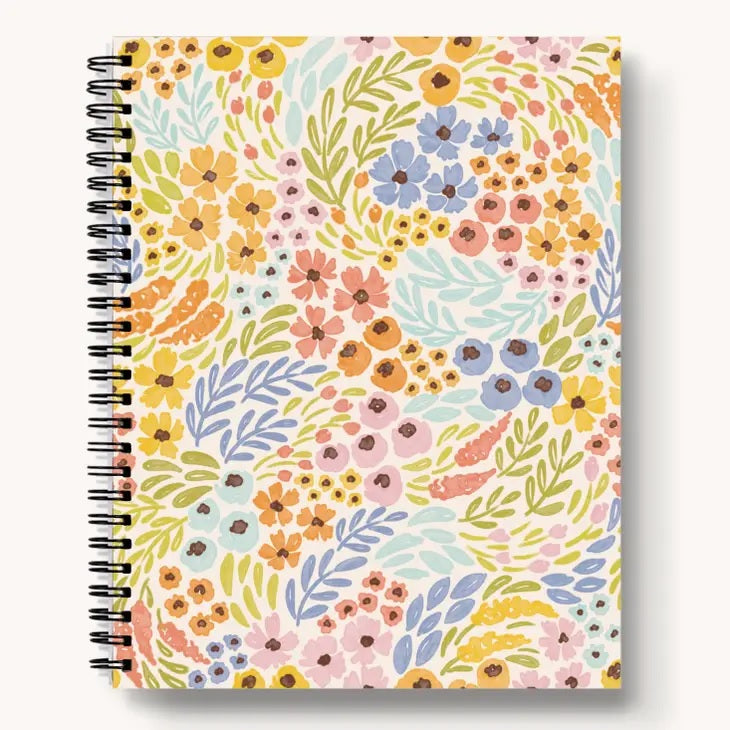 Pastel Wildflower Spiral Lined Notebook