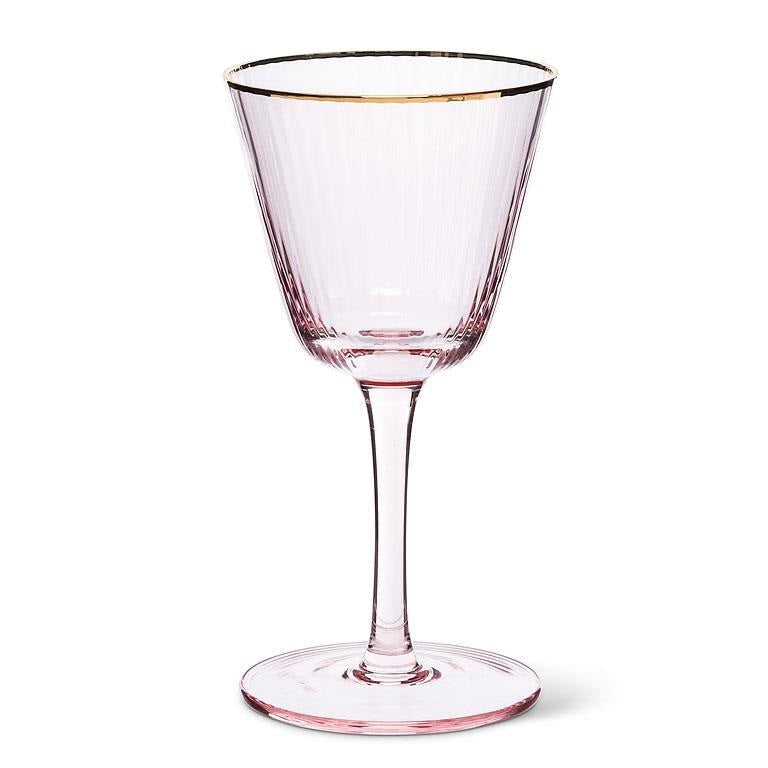 Pink Optic Cocktail Glass