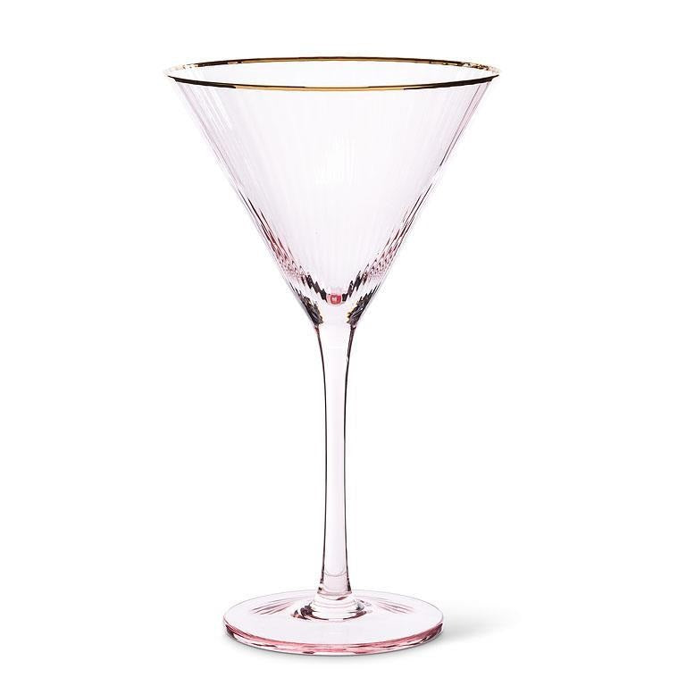 Pink Optic Martini Glass