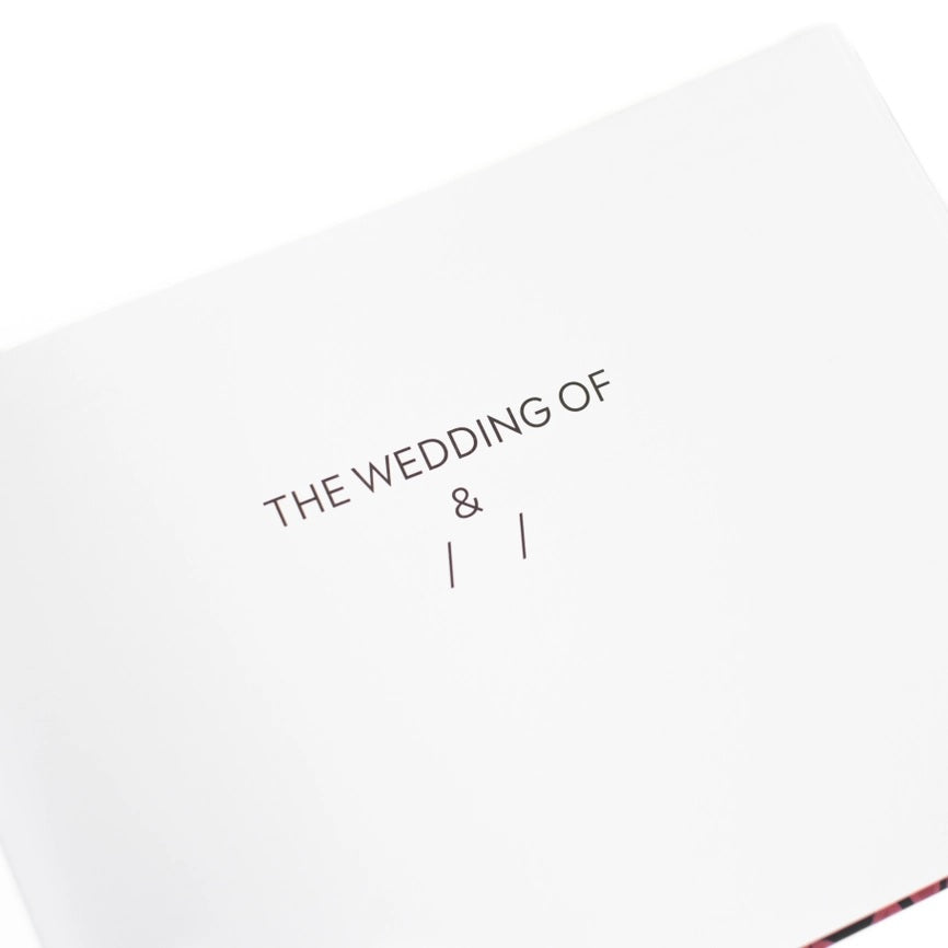 Red Floral Wedding Guest Book