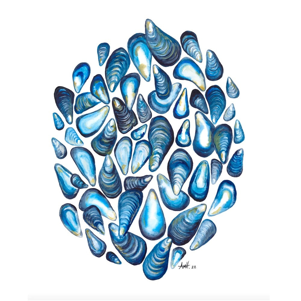 Shore Mussels 8x10" Print - New Finn Art