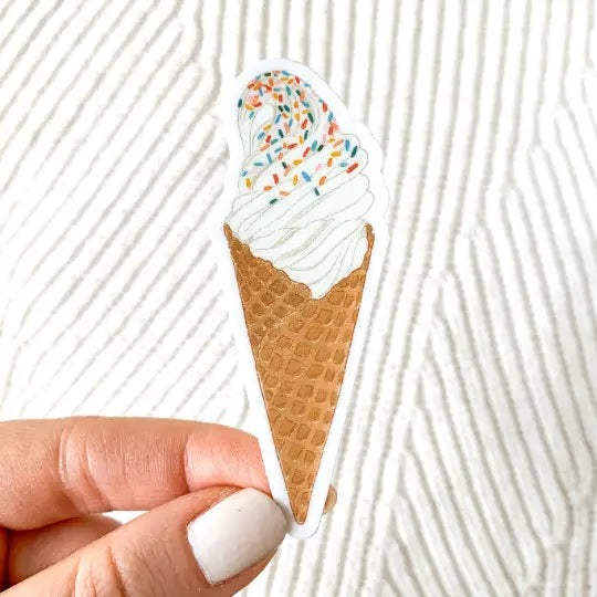 Soft Serve Ice Cream Cone Sticker