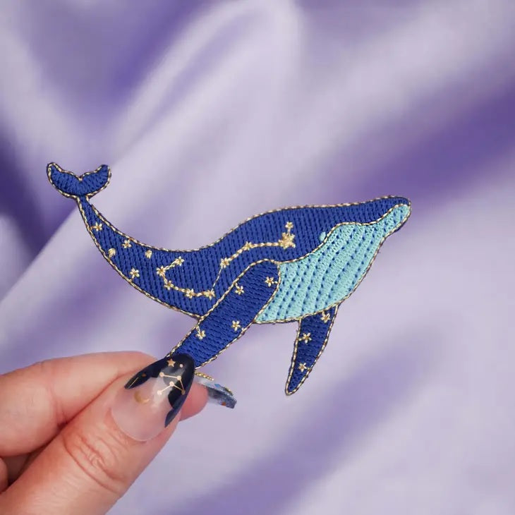 Star Whale Iron-On Patch