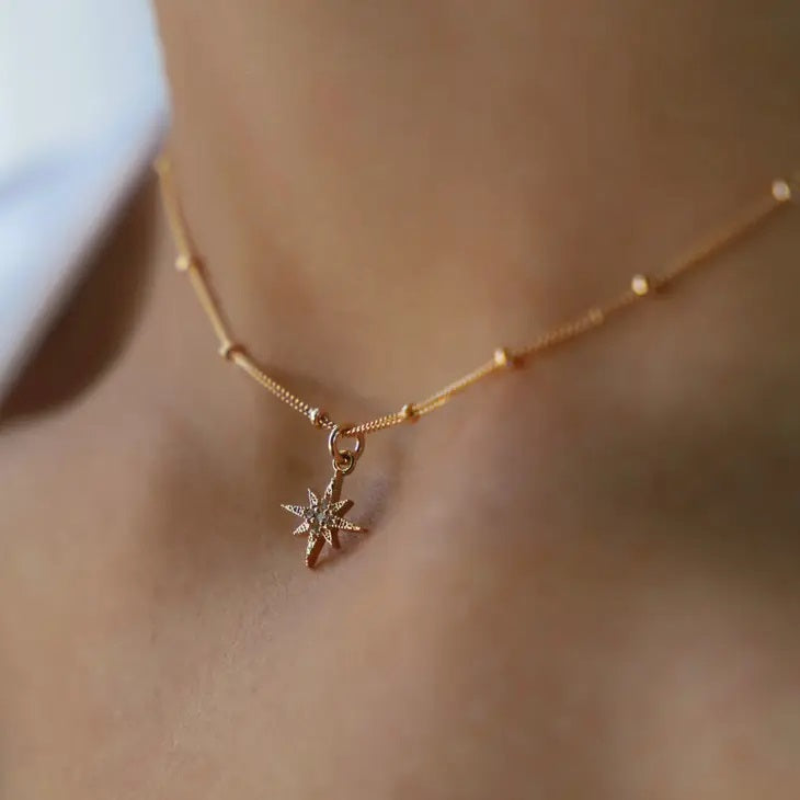 Starburst Gold Choker Necklace