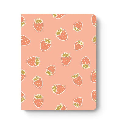 Strawberry Picking Layflat Lined Journal Notebook