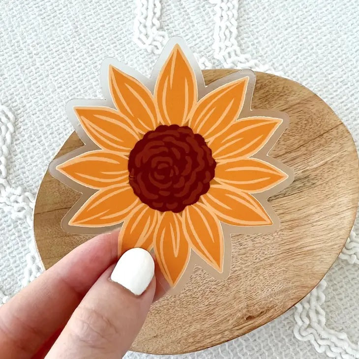 Sunflower Field Clear Sticker