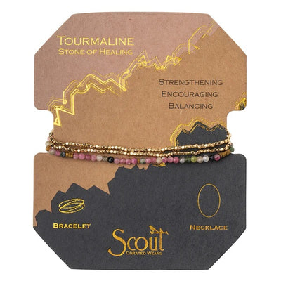 Tourmaline & Gold Delicate Stone Bracelet