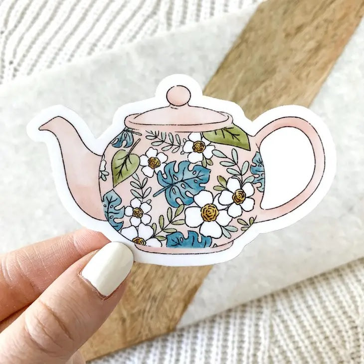 Tropical Pink Teapot Stickers