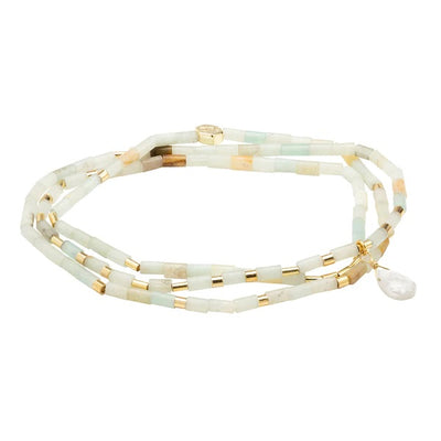 Amazonite & Gold Bracelet Necklace