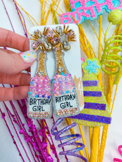 Birthday Queen Bottle Earrings