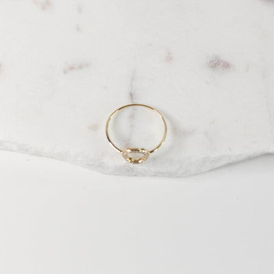 Circle Gold Diamond Ring