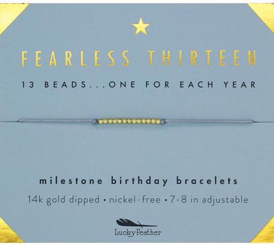 Fearless Thirteen Birthday Gold Bracelet