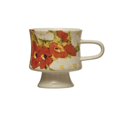 Floral Footed Mug