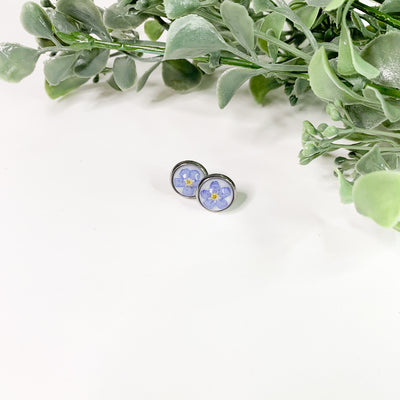Forget Me Not Small Stud Earrings - Velvet Snow Accessories