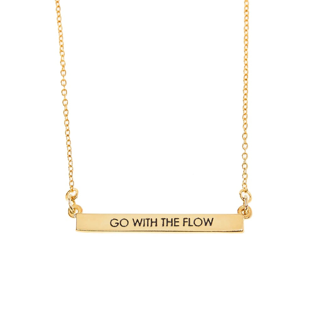 Go With the Flow Bar Gold Necklace - Foxy Originals