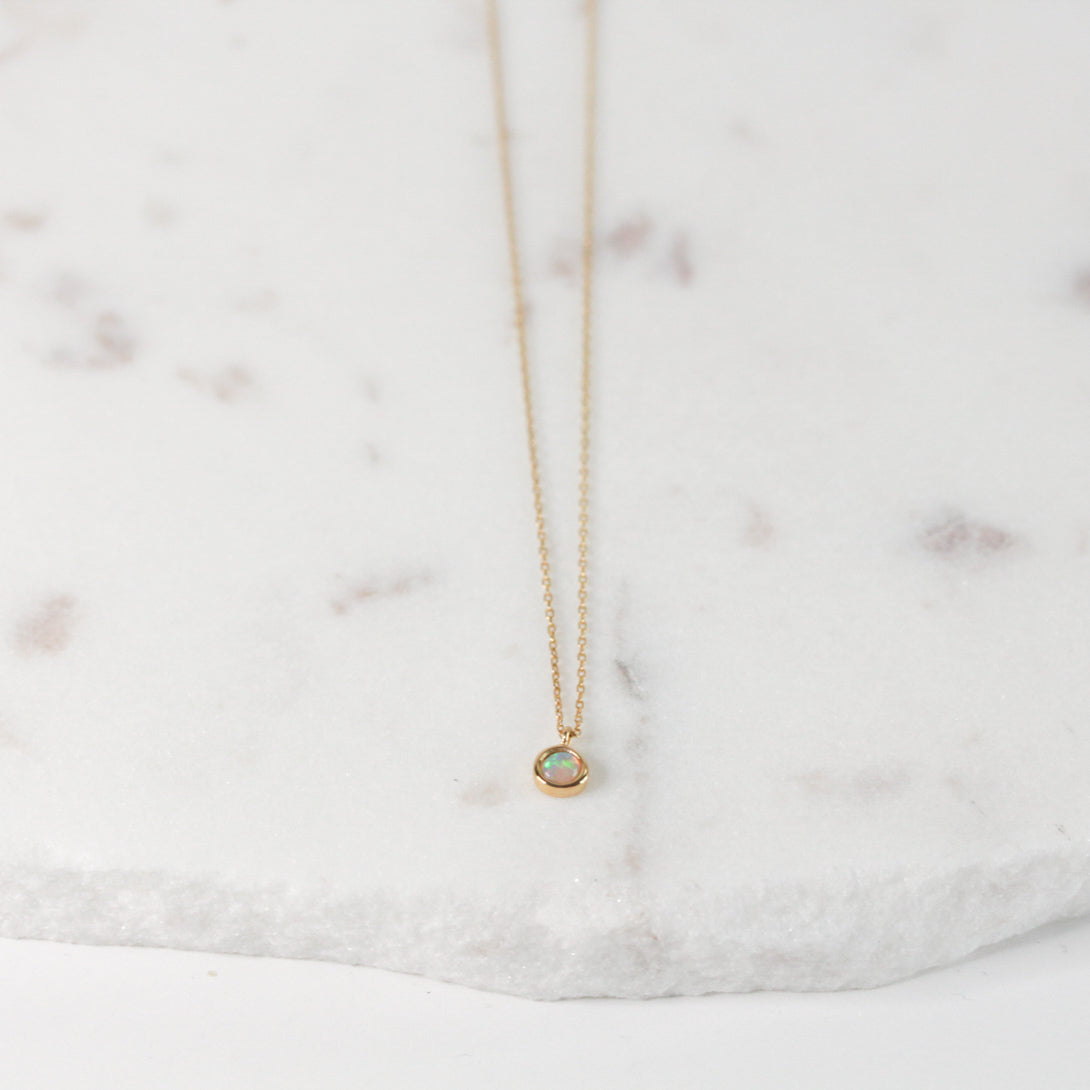 Gold Opal Necklace