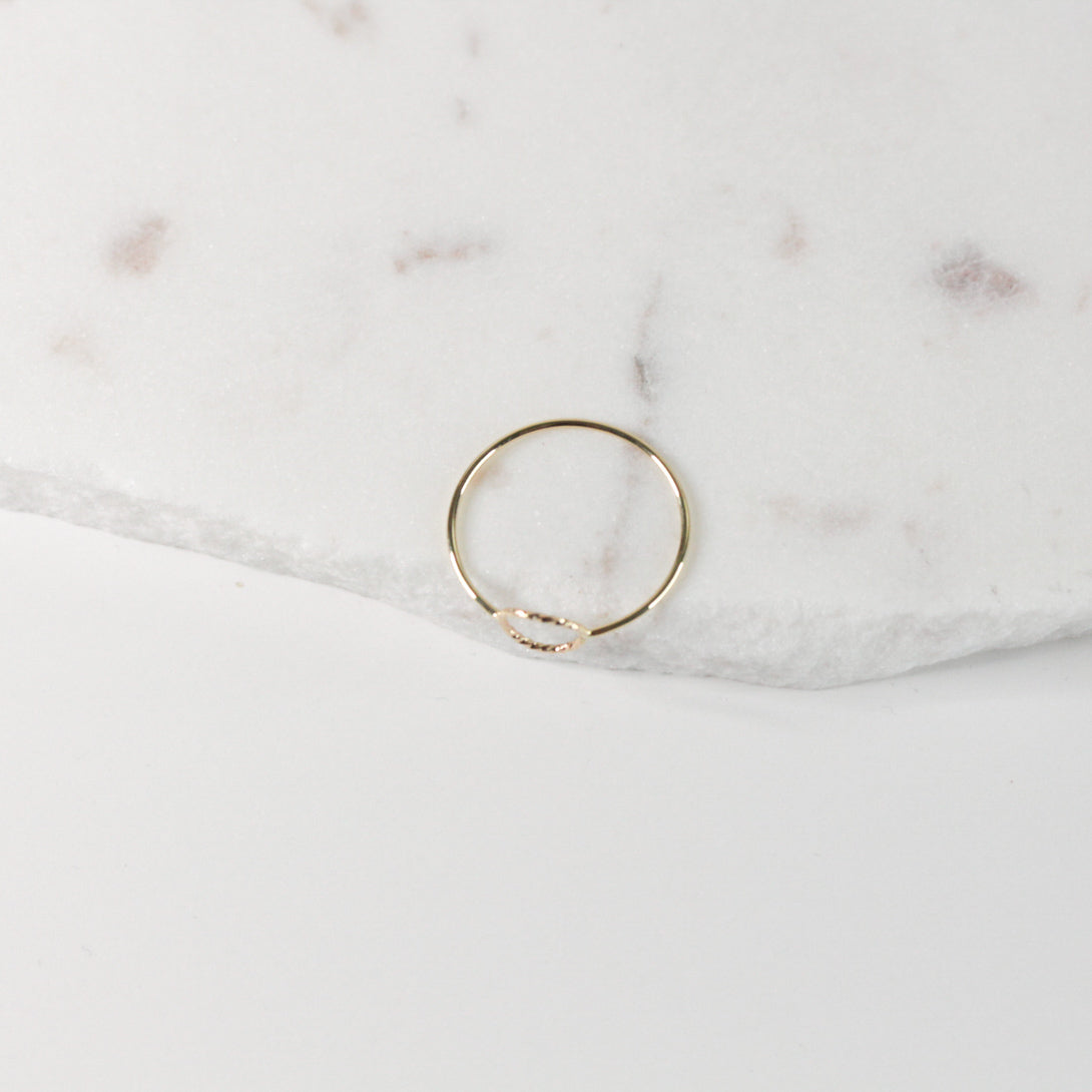 Gold Twisted Circle Ring