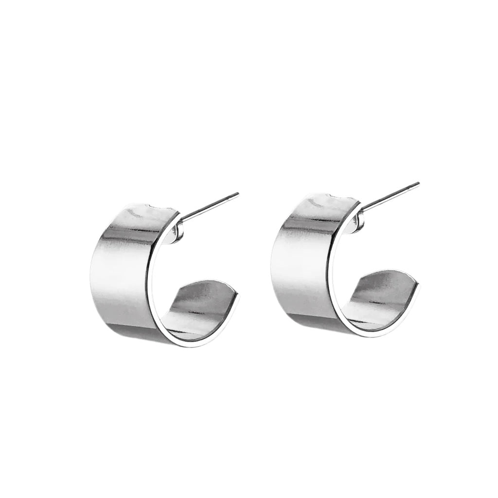 Liberty Mini Silver Hoop Earrings - Biko