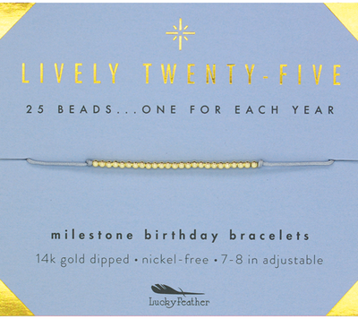 Lively Twenty-Five Birthday Gold Bracelet