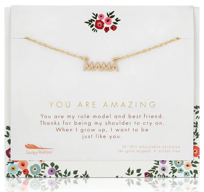 Mama You are Amazing Gold Necklace