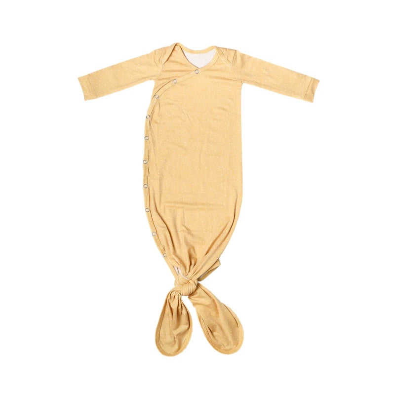 Marigold Newborn Knotted Gown - Copper Pearl