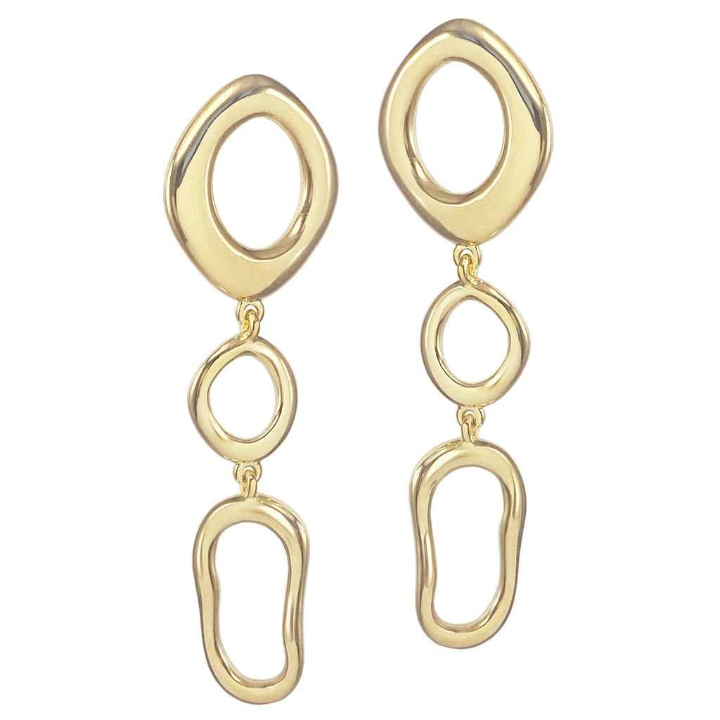 Paola Dusters Gold Earrings - Biko